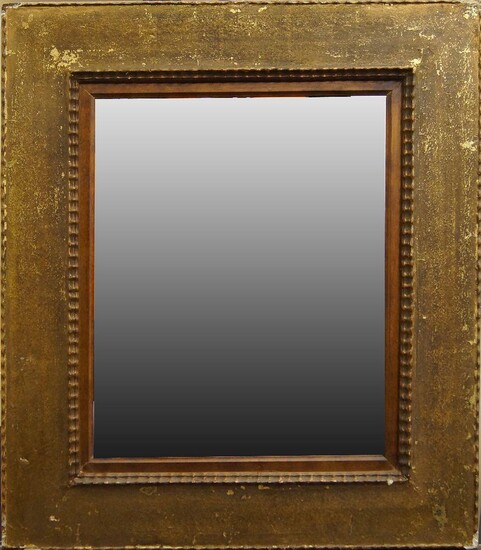 A Gilded Composition Cassetta Frame, late 19th century, with plain frieze and multiple ripples to the cavetto sight and back edge, later added slip, 44 x 36.5 cm (sight): A Dutch Ebonized and Parcel Gilded Frame, late 18th/early 19th century, with...
