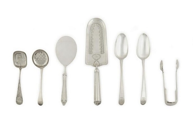 A Group of American and English Silver Serving Utensils