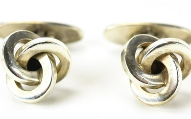 A + K Denmark Sterling Knot Design Cufflinks