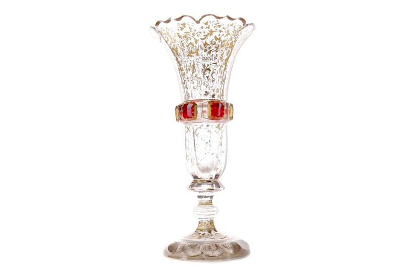 A LATE 19TH CENTURY BOHEMIAN GLASS VASE