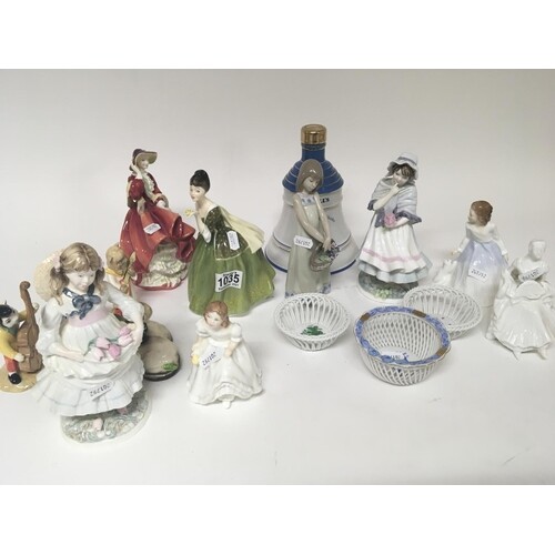 A Lladro figure other Doulton Coalport and Beswick figures H...