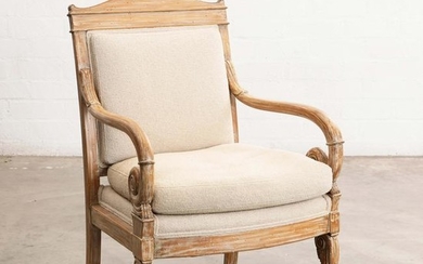 A Louis Philippe style fruitwood armchair