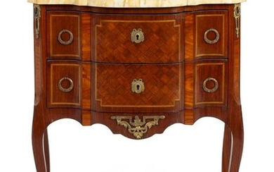 A Louis XV Style Parquetry Commode