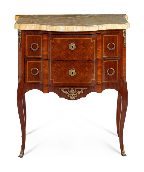 A Louis XV Style Parquetry Commode