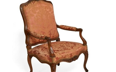 A Louis XV walnut fauteuil