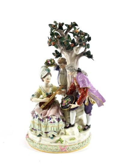 A Meissen Porcelain Figure Group, late 19th century, as a...