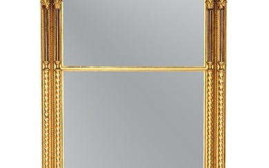 A Monumental American Federal Giltwood Mirror