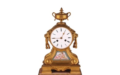 A Napoleon III ormolu drum-head form 8-day mantel clock by J...