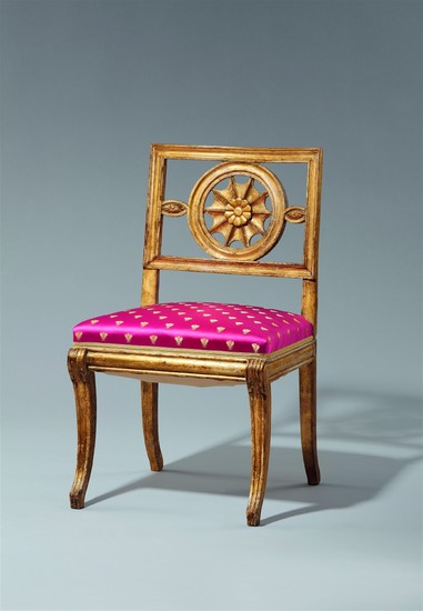 A Neoclassical giltwood chair