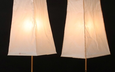 A PAIR MID TO LATE 20C. TABLE LAMPS SIGNED NOGUCHI