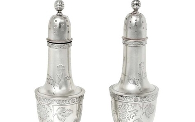 A Pair of American Silver Pepperettes by Tiffany and Co., New York, 1873-1891