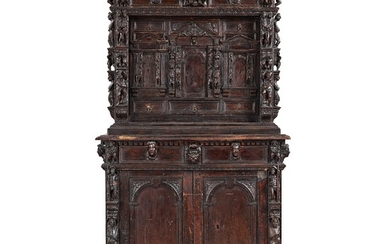 A Renaissance-style cupboard, 1800's, with older parts.