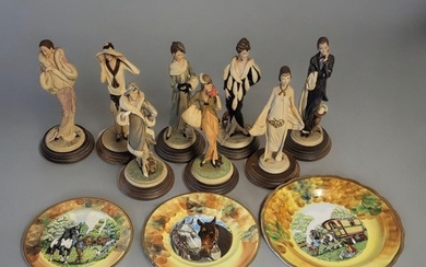 A SET OF EIGHT ROYAL NAPLES CAPODIMONTE FACTORY MOULDED COMP...