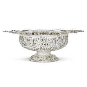 A Scandinavian silver armorial centerpiece bowl unknown maker CP*,...