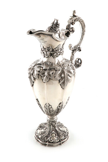 A Victorian silver ewer