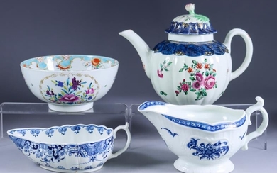 A Worcester Porcelain Bowl Enamelled in Colours, Circa 1770,...