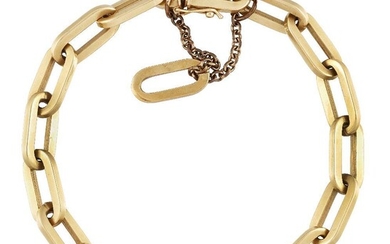 A bracelet, of fetter link design, length 20.0cm, together with...