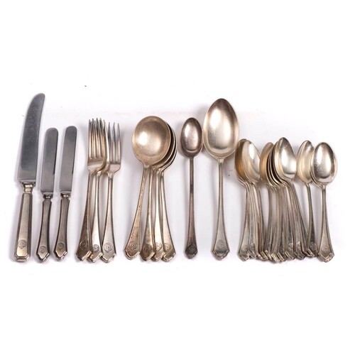 A collection of Furness Bermuda Line silver plated cutlery b...