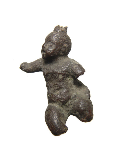 A cute Roman miniature bronze figure of a child