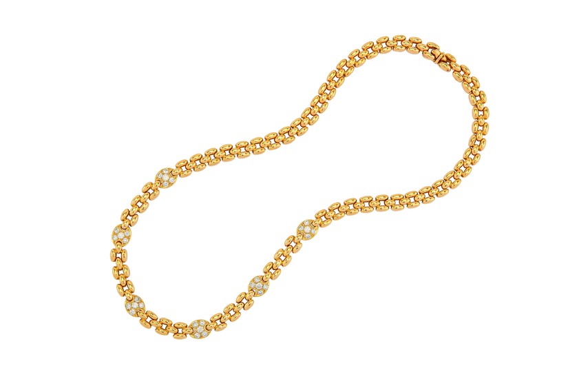 A diamond-set necklace