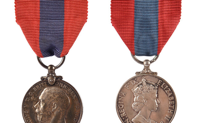 A family pair of cased Imperial Service Medals to a father and son: ISM