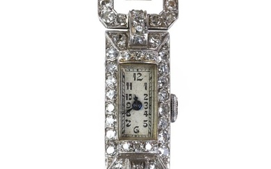 A ladies' Art Deco diamond cocktail watch