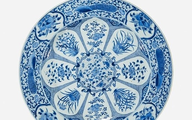 A large Chinese blue and white charger