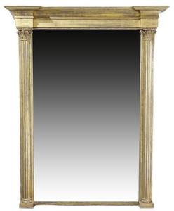 A large mid 19th century giltwood overmantel mirro…