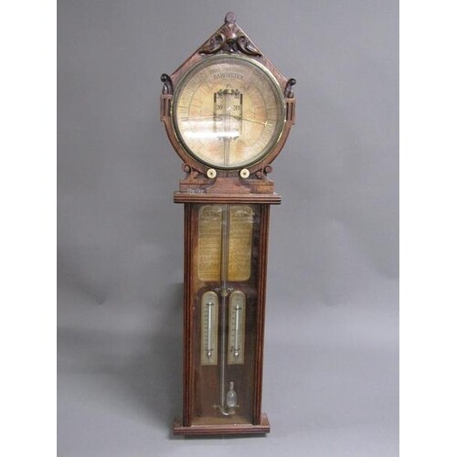 A late 19c Royal Polytechnic barometer made by Joseph Davis ...