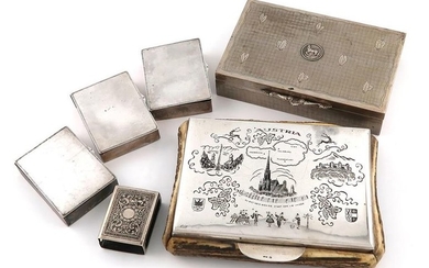 A mixed lot of silver items, comprising: an...