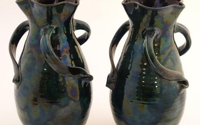 A pair of Baron Barnstaple art nouveau vases in a