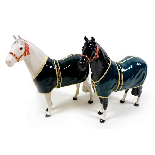 A pair of Beswick ponies modelled as 'Champion Welsh Mountai...