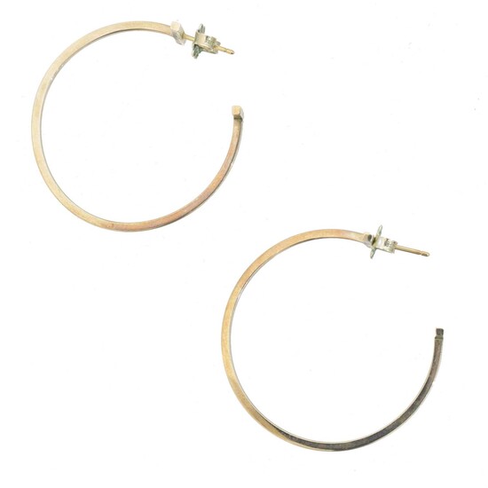 A pair of Tiffany & Co. 'T Collection' hoop earrings