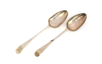 A pair of provincial George III silver tablespoons by John L...