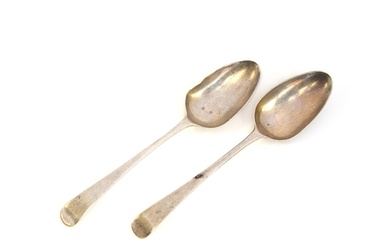 A pair of provincial George III silver tablespoons by John L...