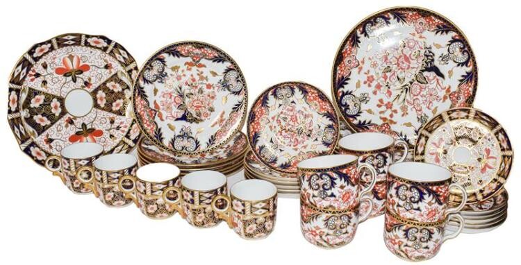 A quantity of Royal Crown Derby Old Imari pattern, plates,...