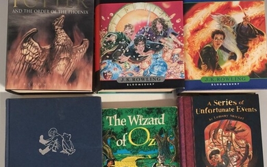 A selection of children's books, including 3 Harry Potter...