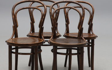 A set of four Thonet style chairs, first half of the 20th century.