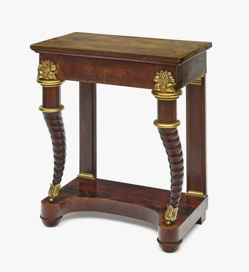 A wall console table