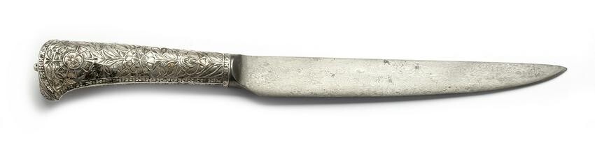 AN INDIAN KARD HANDLE IN SILVER, INDIA, LATE 18TH