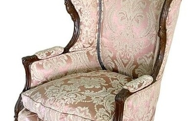 ANTIQUE FRENCH WING CHAIR