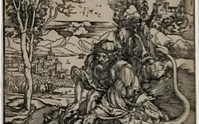 Albrecht Durer 1471-1528 Samson Fighting The Lion 15thC