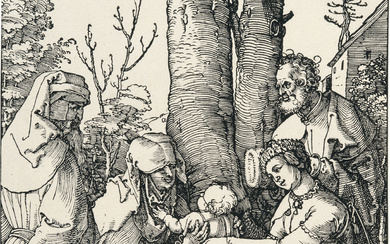 Albrecht Dürer (1471 - Nürnberg - 1528) – The Holy Family with Joachim and Anna under a tree