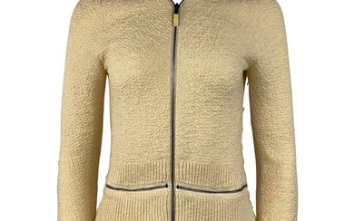 Alexander McQueen Ivory/ Cream Sweater Cardigan Top, Size Large