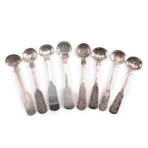 American Coin Silver Salt Spoons, Early/Mid-19th Century