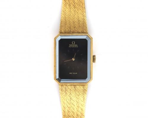An 18 karat gold Omega De Ville gentlemen's wristwatch,...