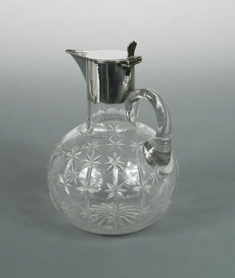 An Edward VII silver topped claret jug