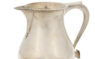 An English sterling silver water pitcher