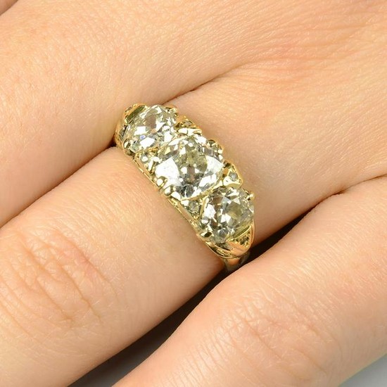 An early 20th century 18ct gold old-cut diamond