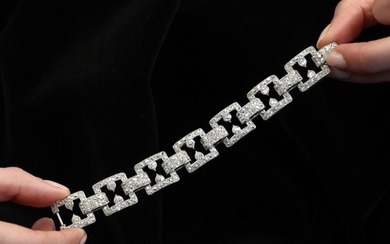 An early 20th century diamond set bracelet, circa 1920, the ...